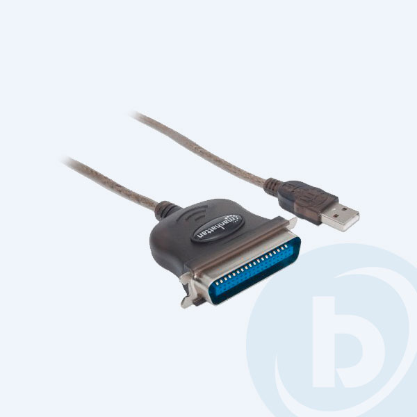 317474 - Cable Convertidor Manhattan, USB a Paralelo (Cen36 Macho), 1.8m, P/impresora