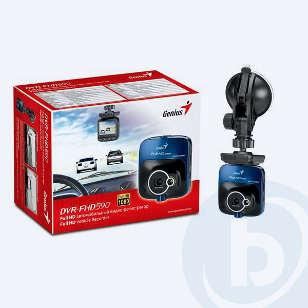 32300018102 - C&aacute;mara de Video Genius DVR-FHD590, P/Automovil, 2.4",Azul/Negro