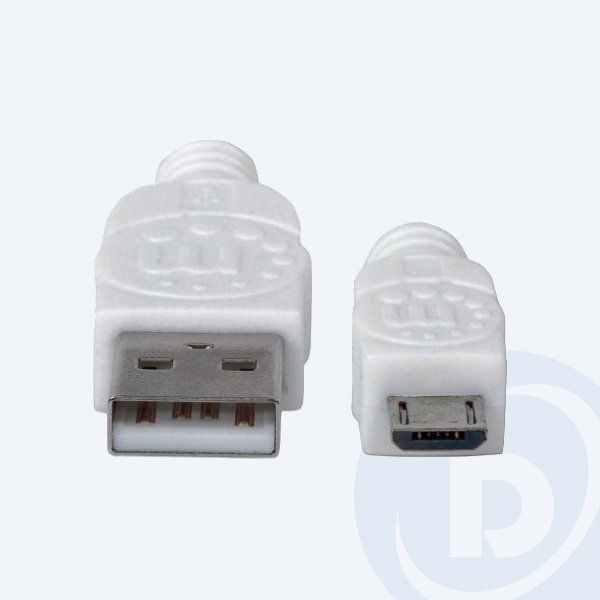 323987 - Cable USB 2.0 Manhattan 323987, 1M, Micro USB, Blanco
