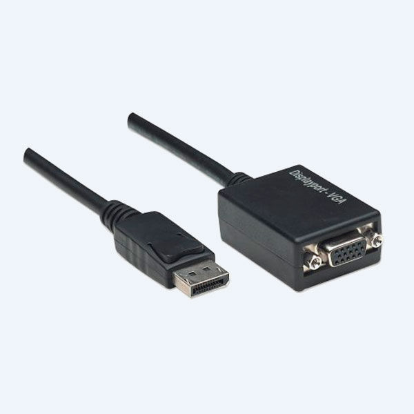 Adaptador Manhattan 325325,  Display Macho a VGA Hembra, Negro