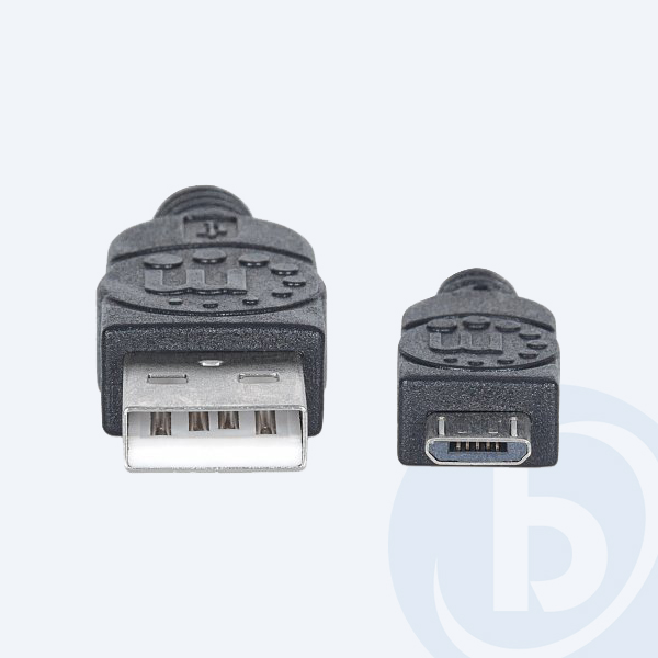 325684 - Cable USB 2.0 Manhattan 325684, 3m, Micro USB, Negro