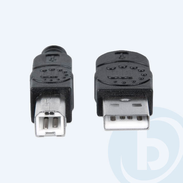333368 - Cable USB 2.0 Manhattan, A/B, 1.8m, Negro