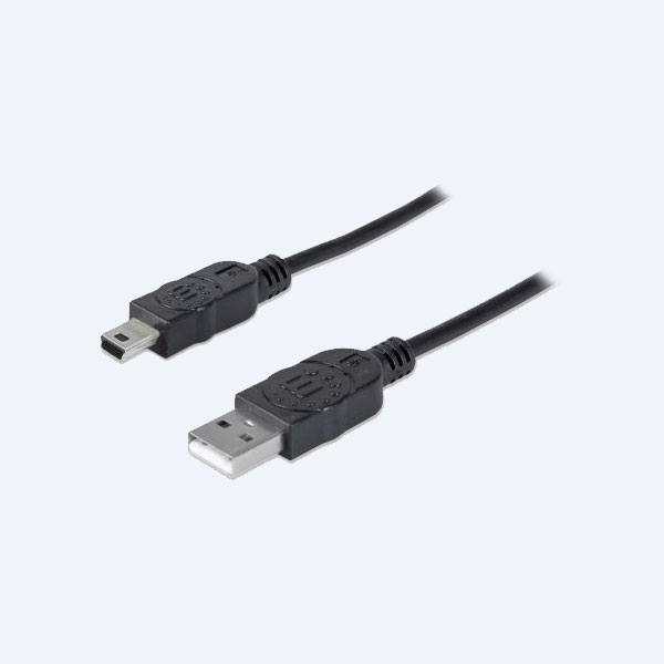 Cable USB, A Macho/Mini de 5 pines, 1.8m, Negro