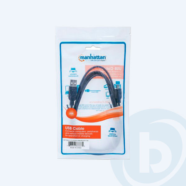 333375 - Cable USB, A Macho/Mini de 5 pines, 1.8m, Negro
