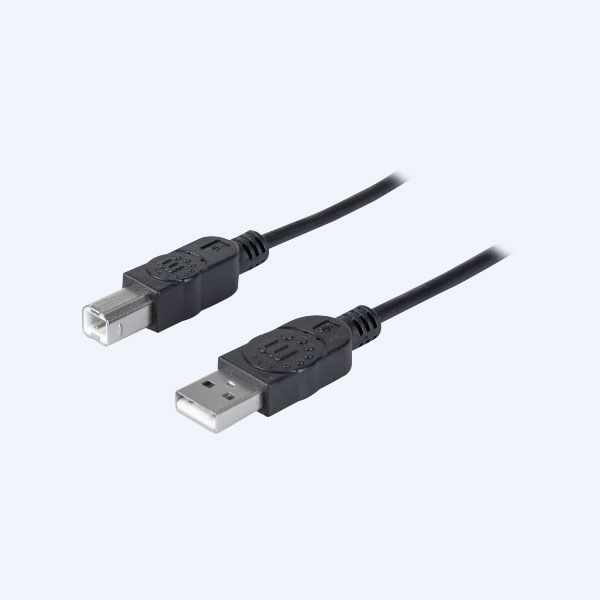 Cable USB para Impresora Manhattan, A - B, 3m, Negro