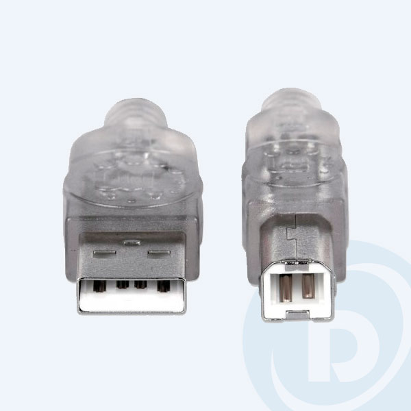 333405 - Cable USB para Impresora Manhattan, 1.8m, Plata