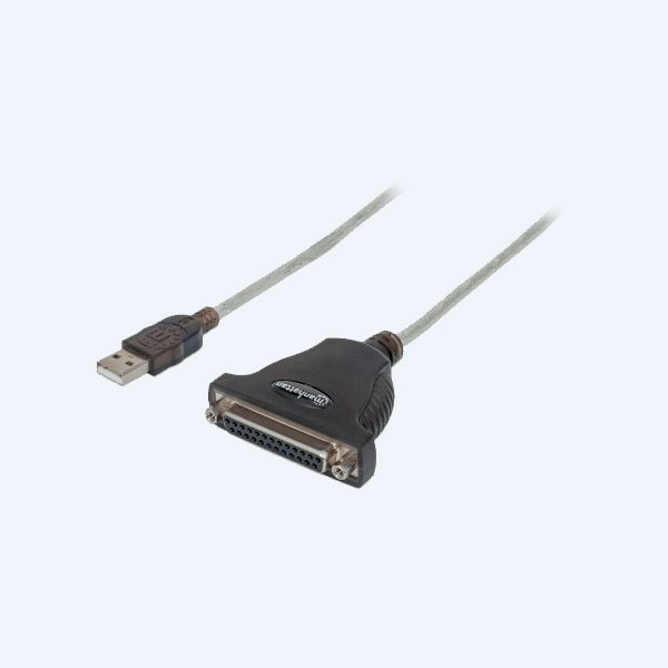 Cable convertidor Manhattan, USB a Paralelo (DB25), 25 pines hembra, 1.8m, P/impresora