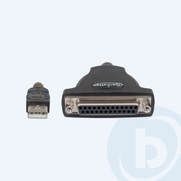 336581 - Cable convertidor Manhattan, USB a Paralelo (DB25), 25 pines hembra, 1.8m, P/impresora