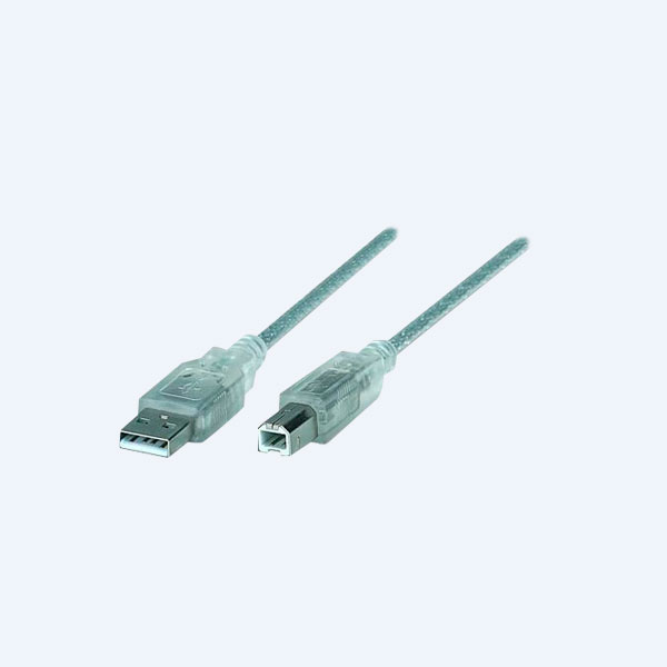Cable USB 2.0 Manhattan, A macho/B macho, 3m, Plata