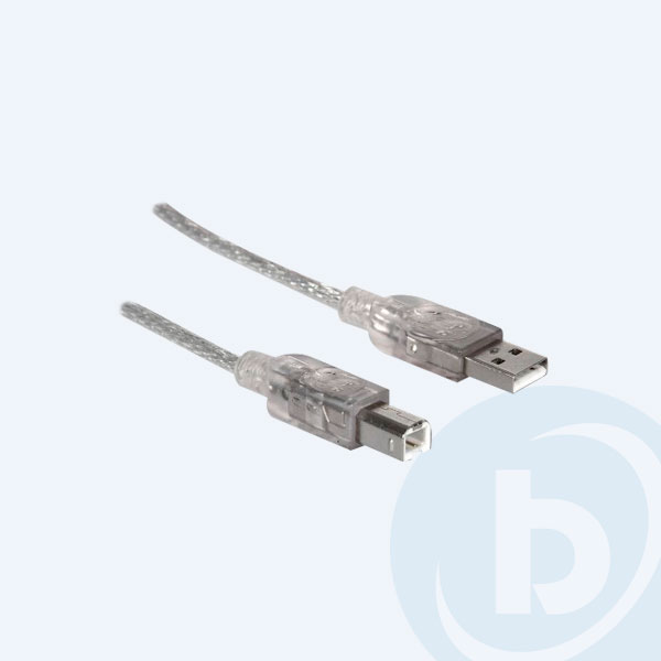 340458 - Cable USB 2.0 Manhattan, A macho/B macho, 3m, Plata