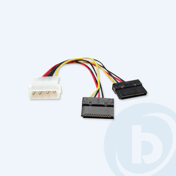 349369 - Cable de corriente SATA en Y, M&oacute;lex hembra a SATA dual