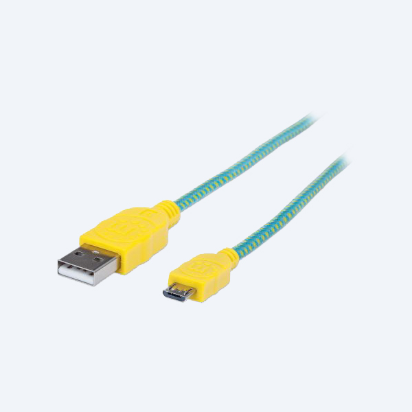 Cable USB 2.0 Manhattan 352710, 1M, Micro USB, Turquesa/Amarillo