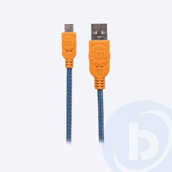 352734 - Cable USB 2.0 Manhattan 352734, 1M, Micro USB, Azul/Naranja