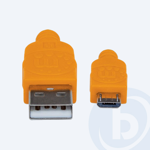 352734 - Cable USB 2.0 Manhattan 352734, 1M, Micro USB, Azul/Naranja