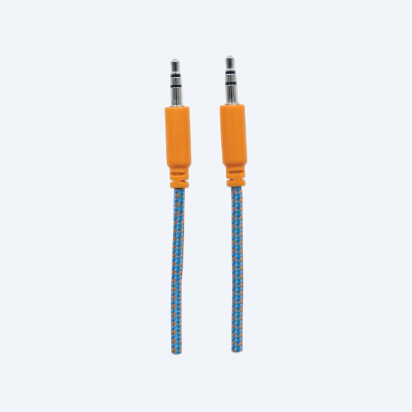 Extensión de Audio Manhattan 352819, 3.5mm, 1.8m, Macho/Macho, Azul/Naranja