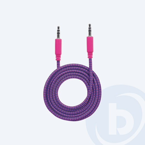 352826 - Extensi&oacute;n de Audio Manhattan 352826, 3.5mm, 1m, Macho/Macho, Morado/Rosa