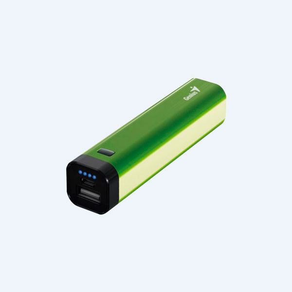 Batería Portátil Genius ECO-U267, 2600mAh, Micro USB, Verde