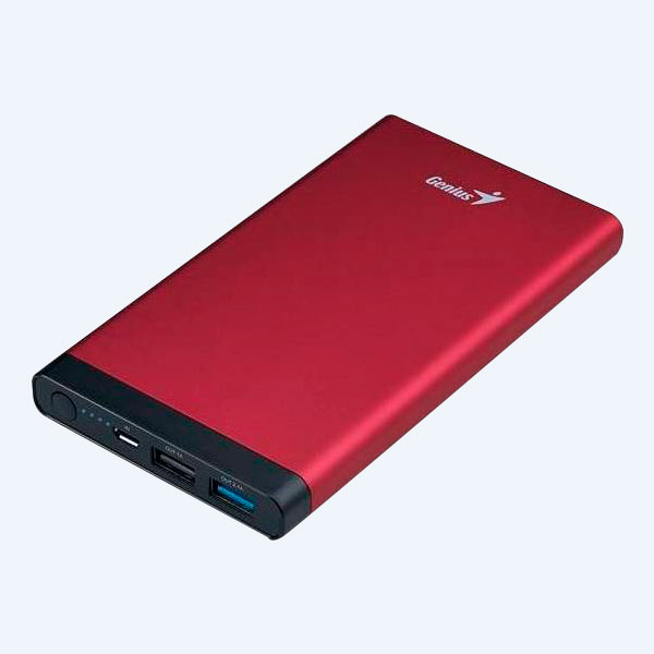 Batería Portátil Genius ECO-U1027, 10000mAh, MicroUSB, Rojo