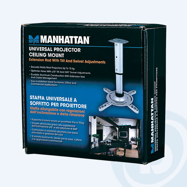 424820 - Soporte Manhattan 424820, para Proyector, a Techo, 37cm