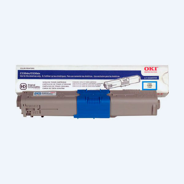 Tóner OKI Data, Cian, 3500 páginas, para C330DN / MC361 / MC561 / MC362W / MC562