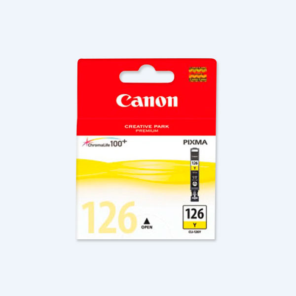 Cartucho Canon 126 Amarillo, P/MG6110, MG5210, Pixma iP4810