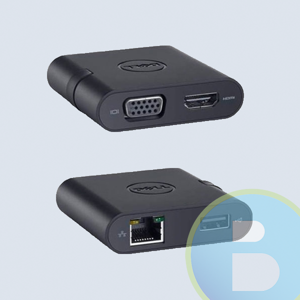 Adaptador Dell DA100, de USB a HDMI VGA USB y RJ45