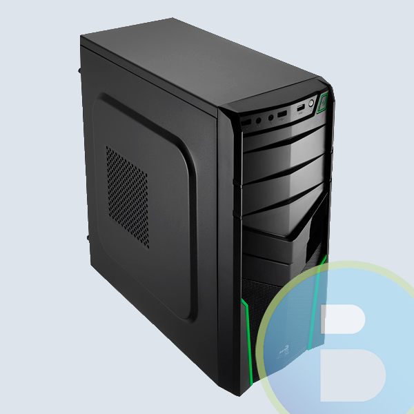 Gabinete para pc  Aerocool V2X Green Edition, Midi-Tower, ATX/micro-ATX/mini-iTX, USB 2.0 3.0 , sin Fuente, Negro/verde