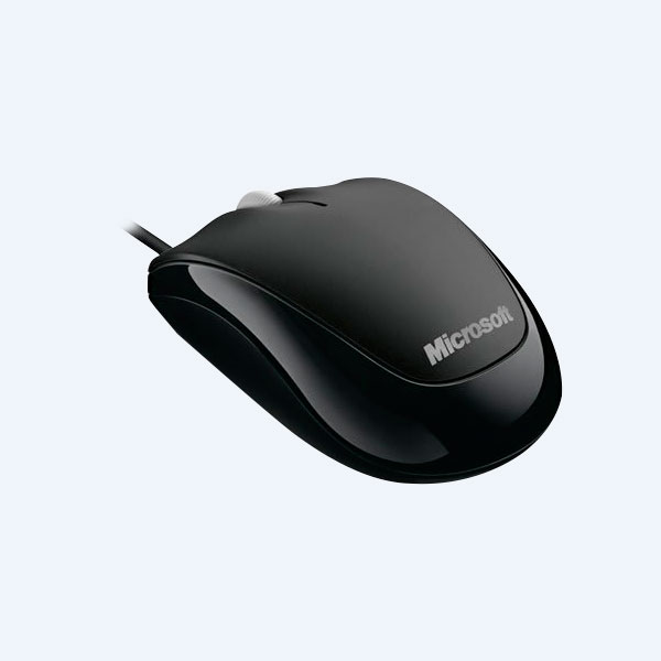 Mouse Microsoft 500, Optico, USB, Negro, Compacto