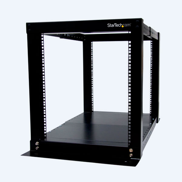 Rack Gabinete StarTech.com 4POSTRACK12, Marco Abierto de Servidores 4 Postes, 12U, 270kg Max