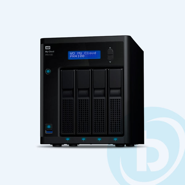 Servidor de Almacenamiento NAS WD PR4100, 4 Bahias, 4 GB DDR3L, intel N3710 USB/Ethernet,