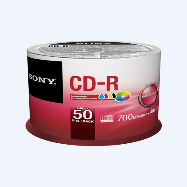 CD-R Sony 700MB, 48x, 80min, 50 Piezas