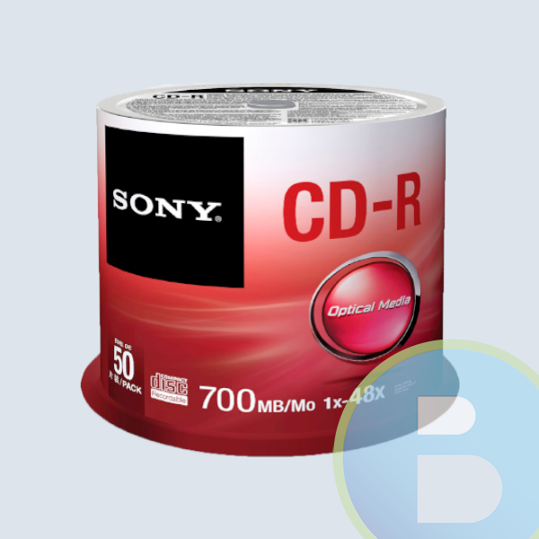 Paquete CD-R, SONY, 700 MB, 80 Minutos, 50 Piezas