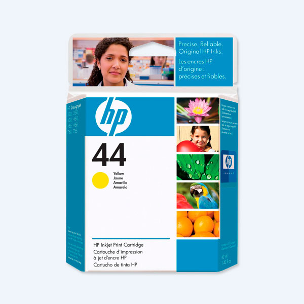 Cartucho HP 44, Cian, 1100 páginas, Rendimiento Estándar, para Designjet 300/ 750C/ 450C/ 455C/ 755CM