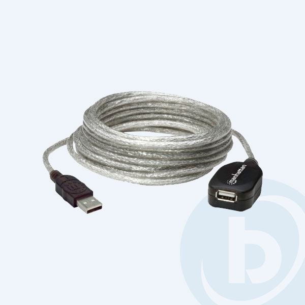 519779 - Cable de Extensi&oacute;n Activa USB 2.0 Manhatan, 5m, A Macho a A Hembra