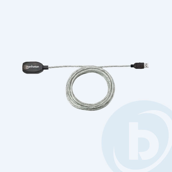 519779 - Cable de Extensi&oacute;n Activa USB 2.0 Manhatan, 5m, A Macho a A Hembra