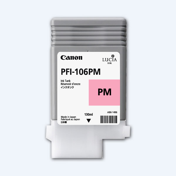 Botella de Tinta Canon PFI-106PM, Magenta Foto, 130ml