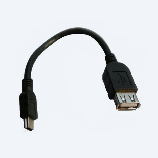 Cable de Datos GHIA 774, USB OTG A Mini USB, Negro