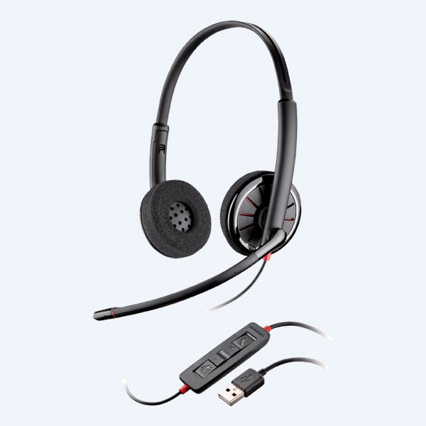 Diadema Plantronics C320, con Micrófono, Binaural USB