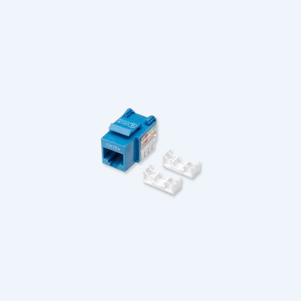 Jack RJ45 Condunet, Categoría 5e, con cubre polvo avatible, Color Azul