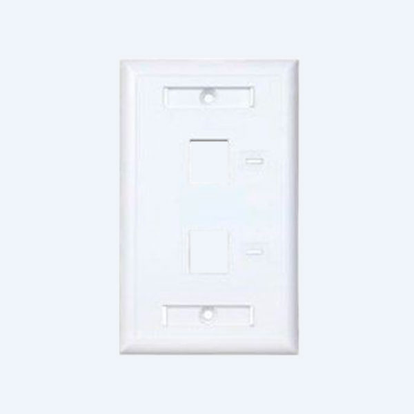 Placa de Pared Condunet 8699612AFP, 2 Puertos, Blanco