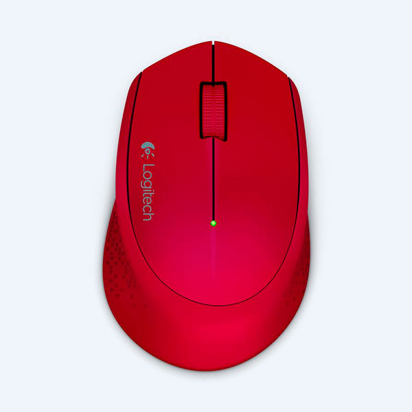 Mouse Óptico Logitech M280, Inalámbrico, 3 botones, Rojo
