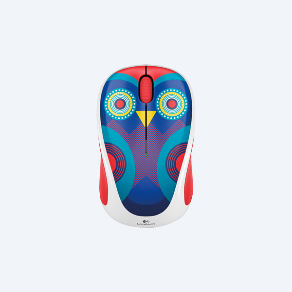 Mouse Logitech M317C Olivia, Inalámbrico, Rojo/Azul