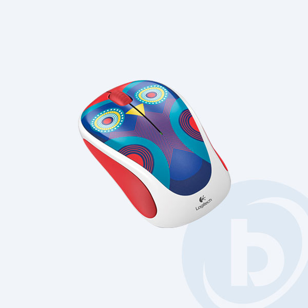 910-004464 - Mouse Logitech M317C Olivia, Inal&aacute;mbrico, Rojo/Azul