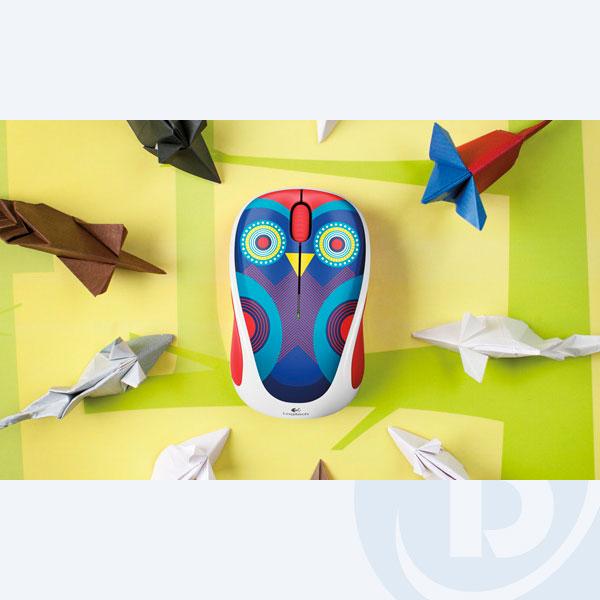 910-004464 - Mouse Logitech M317C Olivia, Inal&aacute;mbrico, Rojo/Azul