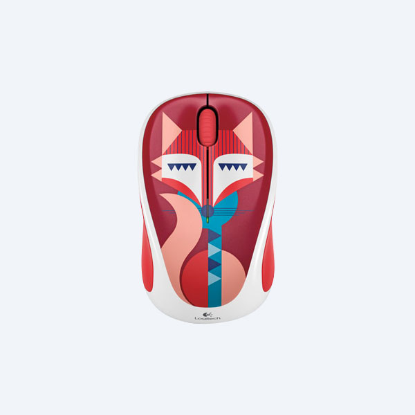 Mouse Logitech M317C Felicity Fox, Inalámbrico, Rojo