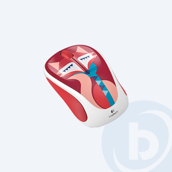 910-004466 - Mouse Logitech M317C Felicity Fox, Inal&aacute;mbrico, Rojo