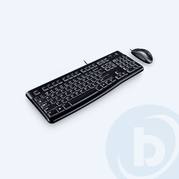 920-004428 - Combo Cableado, Logitech MK-120: Teclado y Mouse Optico, USB, Negro
