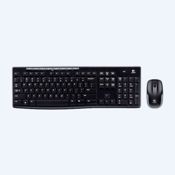 Combo Inalámbrico Logitech MK270: Teclado y Mouse, Negro,Óptico