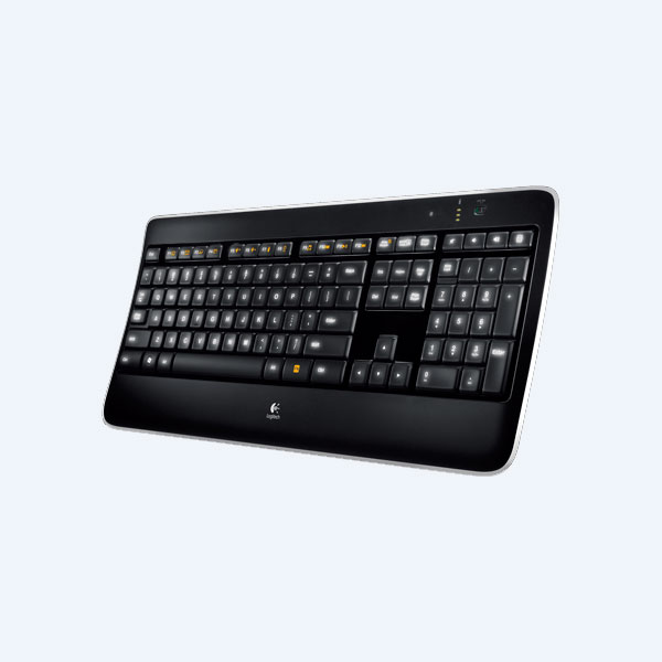 Teclado Logitech Inalámbrico K800, Negro, Iluminado
