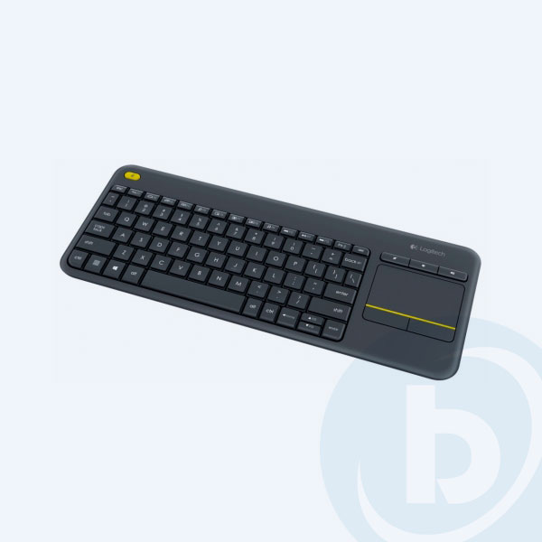 920-007123 - Teclado Logitech K400 Plus, Inal&aacute;mbrico, TouchPad, Negro